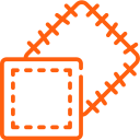 Icône de couture orange